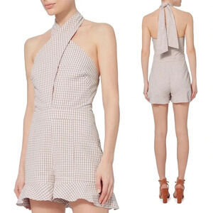Intermix White Mauve Fernada Gingham Romper Size 2